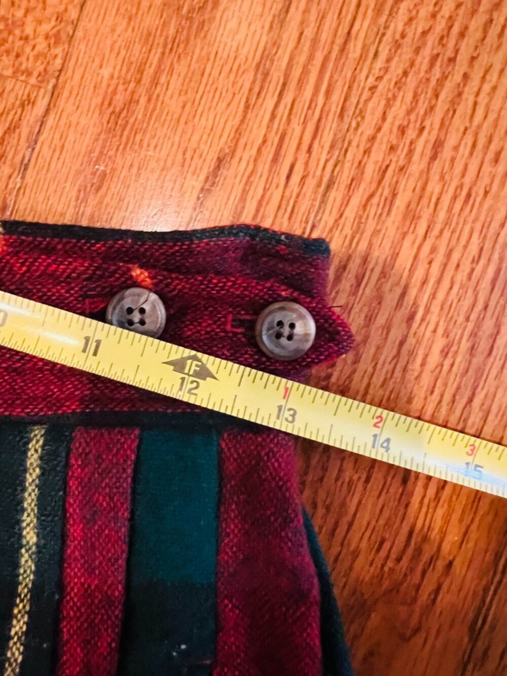 Vintage Polo Ralph Lauren Wool Maxi A-line Skirt Multi-Color Plaid 70s 80s - Picture 3 of 16